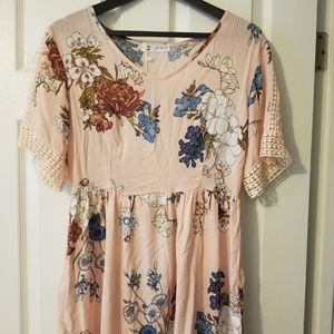 Pink Floral Cupshe Dress